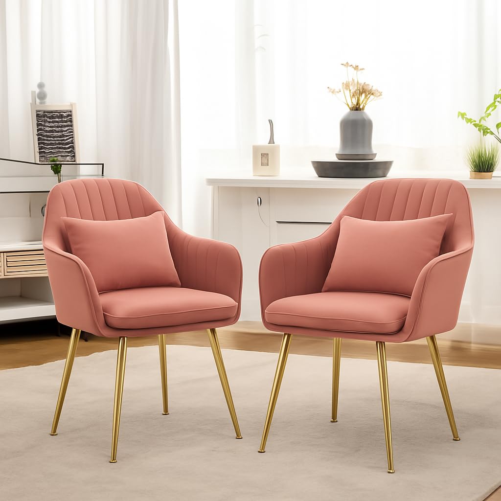 Velvet Upholstered Modern Accent Arm Chair